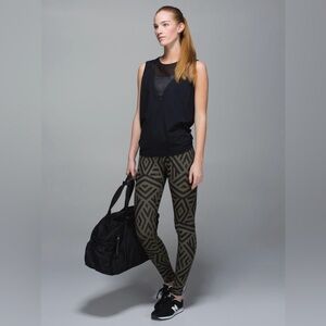 Lululemon | Wunder Under Pant | Chevron Shuffle Fatigue Green Black
